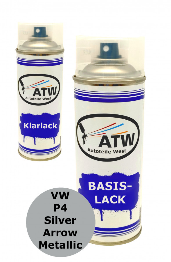 Autolack für VW P4 Silver Arrow Metallic +400ml Klarlack Set